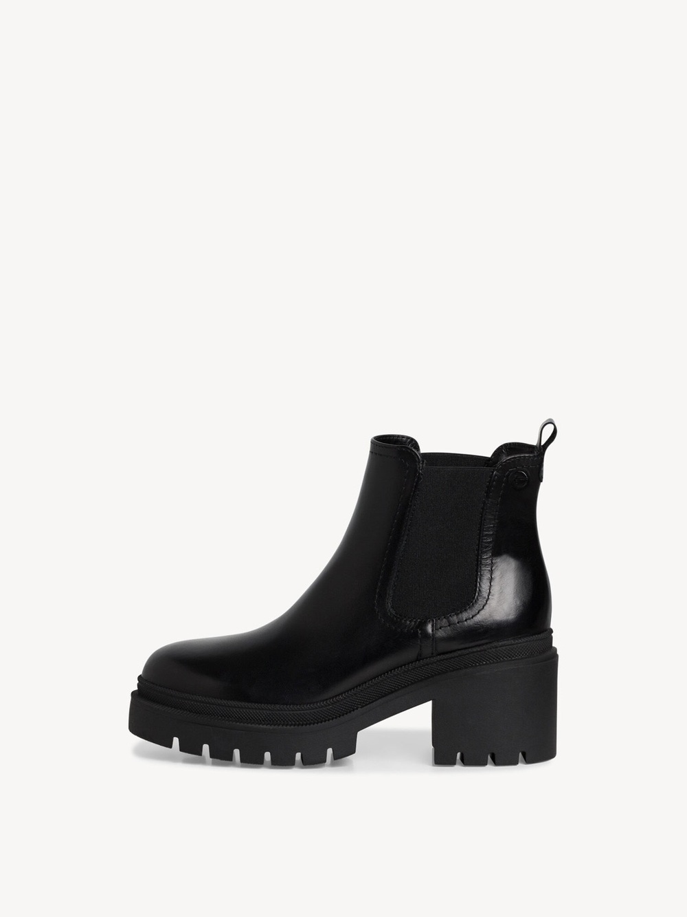 Black Chunky Heel Ankle Boots
